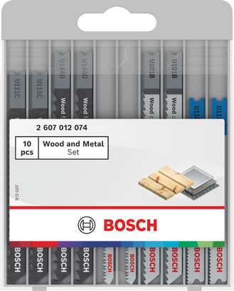 Bosch koka un metāla finierzāģa asmeņu komplekts, 10 gab.